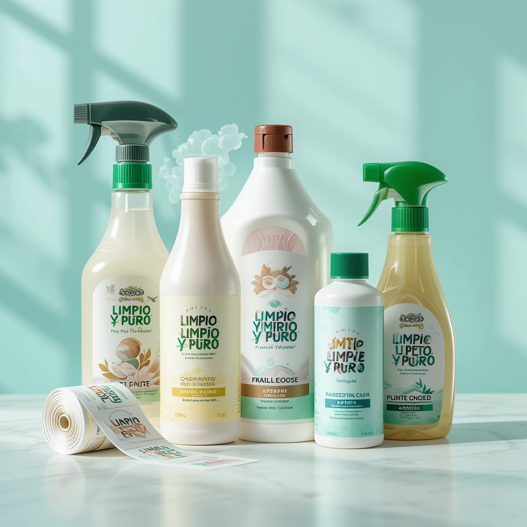 etiquetas para productos de limpieza